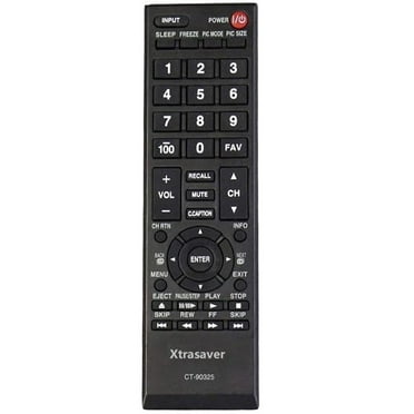 26AV52U NOOTO CT-90325 TV Remote Control Compatible with Toshiba 50L2200U 37AV502R 22AV600 32C120U 46XV648U 37E20 46RV530U 52XV648U 46RV525U 40XV648U 26AV502R 